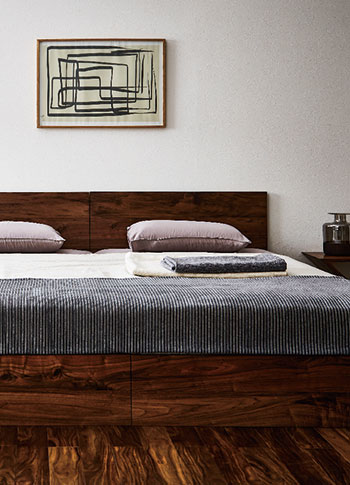 ベッド/マットレス セミダブルベッド 天然木ベッドフレームなら睡眠ハウスたかはらへ。ウォールナット無垢材 